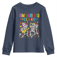 Dia De Los Muertos Skeleton Youth Sweatshirt Remember And Celebrate Mexican Festival - Wonder Print Shop