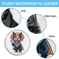 Dia De Los Muertos Border Collie Spare Tire Cover Sugar Skull Dog Day Of The Dead Gift