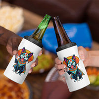 Dia De Los Muertos Border Collie 4 in 1 Can Cooler Tumbler Sugar Skull Dog Day Of The Dead Gift