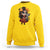 Day Of The Dead Latina Sweatshirt Cute Girl With Skeleton Kitten Floral Skull - Wonder Print Shop