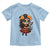 Day Of The Dead Latina Toddler T Shirt Cute Girl With Skeleton Kitten Floral Skull - Wonder Print Shop