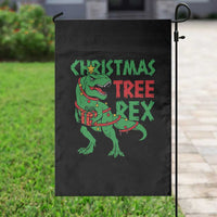 Christmas Dinosaur Garden Flag Funny Tree Rex Xmas Light - Wonder Print Shop