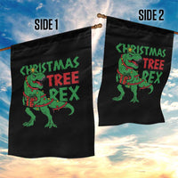 Christmas Dinosaur Garden Flag Funny Tree Rex Xmas Light - Wonder Print Shop