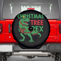 Christmas Dinosaur Spare Tire Cover Funny Tree Rex Xmas Light - Wonder Print Shop