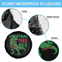 Christmas Dinosaur Spare Tire Cover Funny Tree Rex Xmas Light - Wonder Print Shop