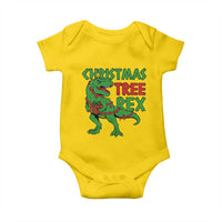 Christmas Dinosaur Baby Onesie Funny Tree Rex Xmas Light - Wonder Print Shop