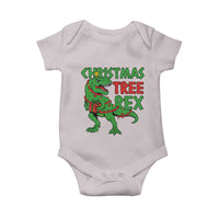 Christmas Dinosaur Baby Onesie Funny Tree Rex Xmas Light - Wonder Print Shop