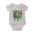 Christmas Dinosaur Baby Onesie Funny Tree Rex Xmas Light - Wonder Print Shop