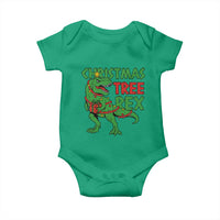 Christmas Dinosaur Baby Onesie Funny Tree Rex Xmas Light - Wonder Print Shop