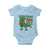 Christmas Dinosaur Baby Onesie Funny Tree Rex Xmas Light - Wonder Print Shop