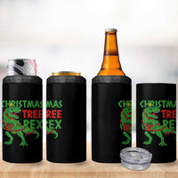Christmas Dinosaur 4 in 1 Can Cooler Tumbler Funny Tree Rex Xmas Light