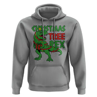 Christmas Dinosaur Hoodie Funny Tree Rex Xmas Light - Wonder Print Shop