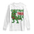Christmas Dinosaur Long Sleeve Shirt Funny Tree Rex Xmas Light - Wonder Print Shop
