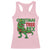 Christmas Dinosaur Racerback Tank Top Funny Tree Rex Xmas Light - Wonder Print Shop