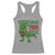 Christmas Dinosaur Racerback Tank Top Funny Tree Rex Xmas Light - Wonder Print Shop