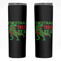 Christmas Dinosaur Skinny Tumbler Funny Tree Rex Xmas Light