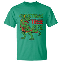 Christmas Dinosaur T Shirt Funny Tree Rex Xmas Light - Wonder Print Shop