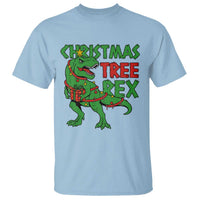 Christmas Dinosaur T Shirt Funny Tree Rex Xmas Light - Wonder Print Shop