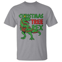 Christmas Dinosaur T Shirt Funny Tree Rex Xmas Light - Wonder Print Shop