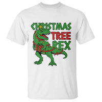 Christmas Dinosaur T Shirt Funny Tree Rex Xmas Light - Wonder Print Shop