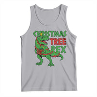 Christmas Dinosaur Tank Top Funny Tree Rex Xmas Light - Wonder Print Shop