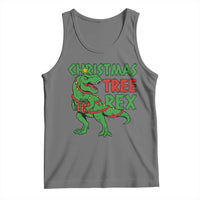 Christmas Dinosaur Tank Top Funny Tree Rex Xmas Light - Wonder Print Shop