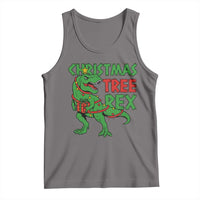 Christmas Dinosaur Tank Top Funny Tree Rex Xmas Light - Wonder Print Shop