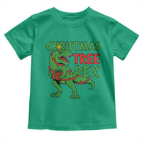 Christmas Dinosaur Toddler T Shirt Funny Tree Rex Xmas Light - Wonder Print Shop