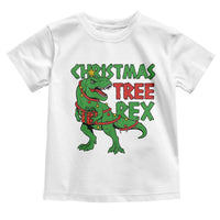 Christmas Dinosaur Toddler T Shirt Funny Tree Rex Xmas Light - Wonder Print Shop