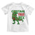 Christmas Dinosaur Toddler T Shirt Funny Tree Rex Xmas Light - Wonder Print Shop
