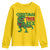 Christmas Dinosaur Youth Sweatshirt Funny Tree Rex Xmas Light - Wonder Print Shop