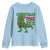 Christmas Dinosaur Youth Sweatshirt Funny Tree Rex Xmas Light - Wonder Print Shop