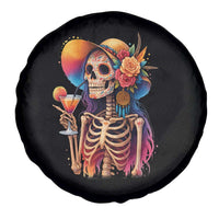 Funny Summer Sugar Skull Cocktail Lover Spare Tire Cover