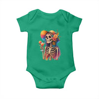 Funny Summer Sugar Skull Cocktail Lover Baby Onesie