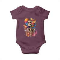 Funny Summer Sugar Skull Cocktail Lover Baby Onesie