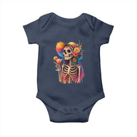 Funny Summer Sugar Skull Cocktail Lover Baby Onesie