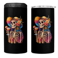 Funny Summer Sugar Skull Cocktail Lover 4 in 1 Can Cooler Tumbler