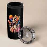 Funny Summer Sugar Skull Cocktail Lover 4 in 1 Can Cooler Tumbler