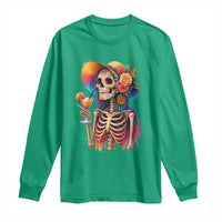 Funny Summer Sugar Skull Cocktail Lover Long Sleeve Shirt