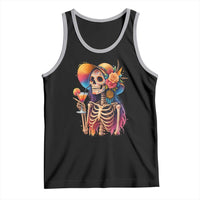Funny Summer Sugar Skull Cocktail Lover Tank Top
