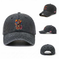 Funny Summer Sugar Skull Cocktail Lover Washed Cotton Baseball Cap