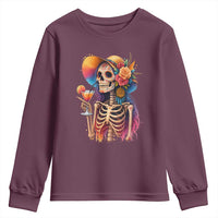 Funny Summer Sugar Skull Cocktail Lover Youth Sweatshirt