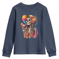 Funny Summer Sugar Skull Cocktail Lover Youth Sweatshirt