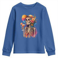 Funny Summer Sugar Skull Cocktail Lover Youth Sweatshirt