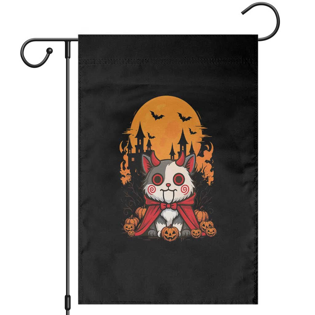 Halloween Cat Garden Flag Horror Vampire Kawaii Chibi Kitten - Wonder Print Shop