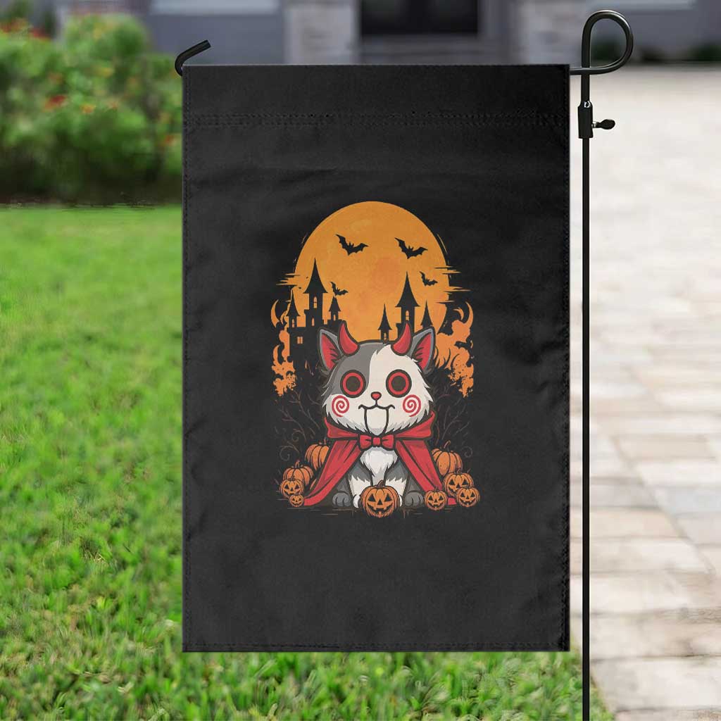 Halloween Cat Garden Flag Horror Vampire Kawaii Chibi Kitten - Wonder Print Shop