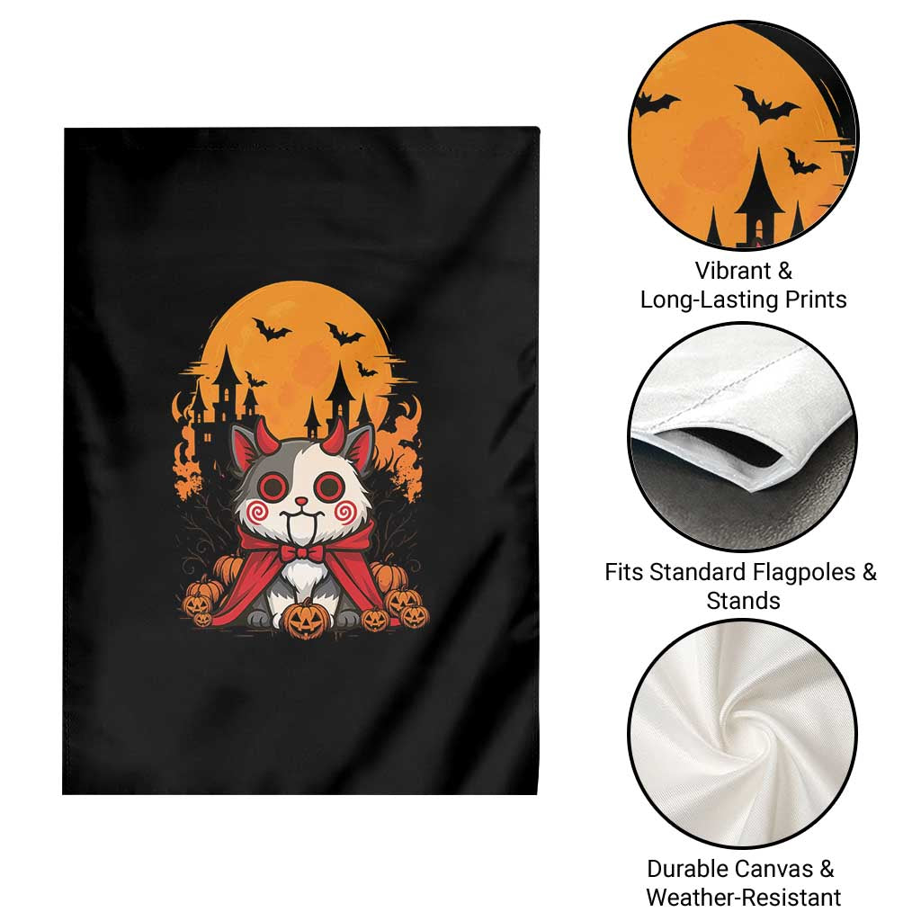 Halloween Cat Garden Flag Horror Vampire Kawaii Chibi Kitten - Wonder Print Shop
