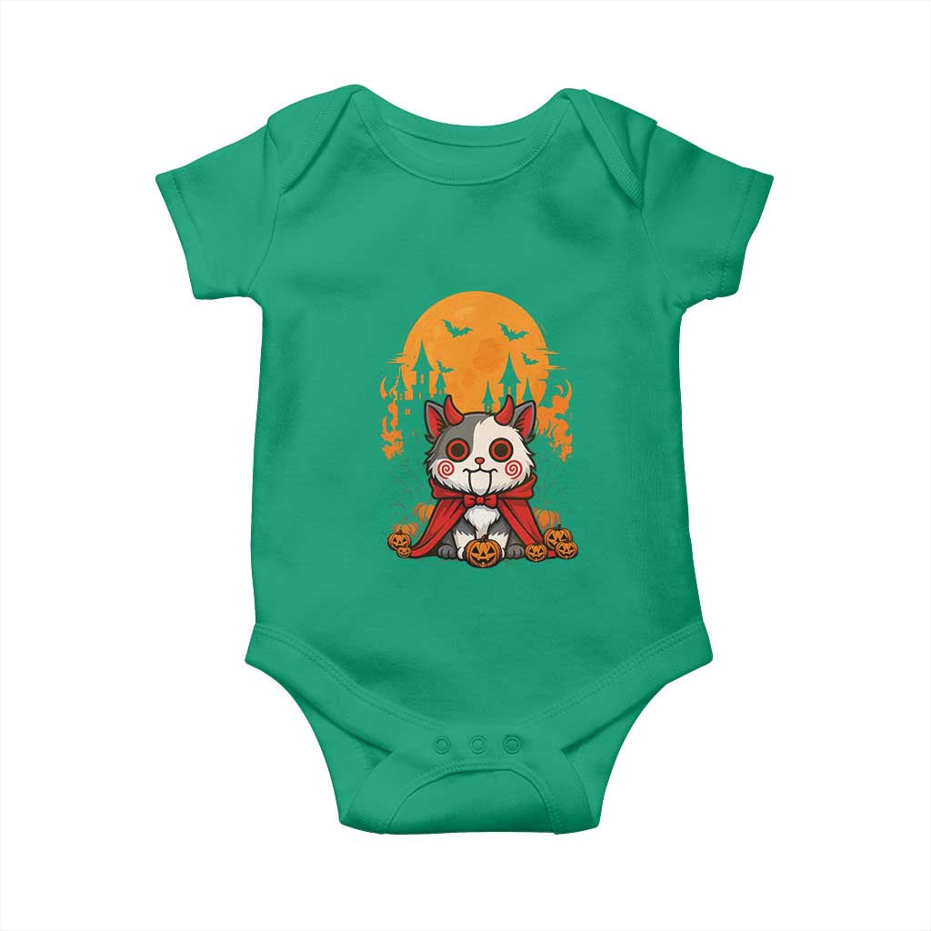 Halloween Cat Baby Onesie Horror Vampire Kawaii Chibi Kitten - Wonder Print Shop