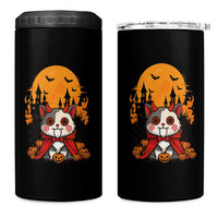 Halloween Cat 4 in 1 Can Cooler Tumbler Horror Vampire Kawaii Chibi Kitten