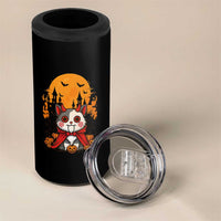 Halloween Cat 4 in 1 Can Cooler Tumbler Horror Vampire Kawaii Chibi Kitten